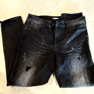 Express Men's Dark Distressed Jeans